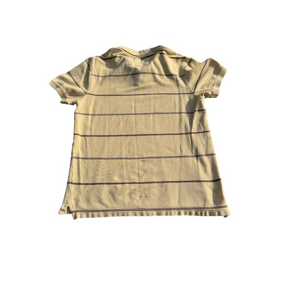 Banana Republic Mens Yellow Striped Short Sleeve Polo Shirt Medium - Picture 2 of 6